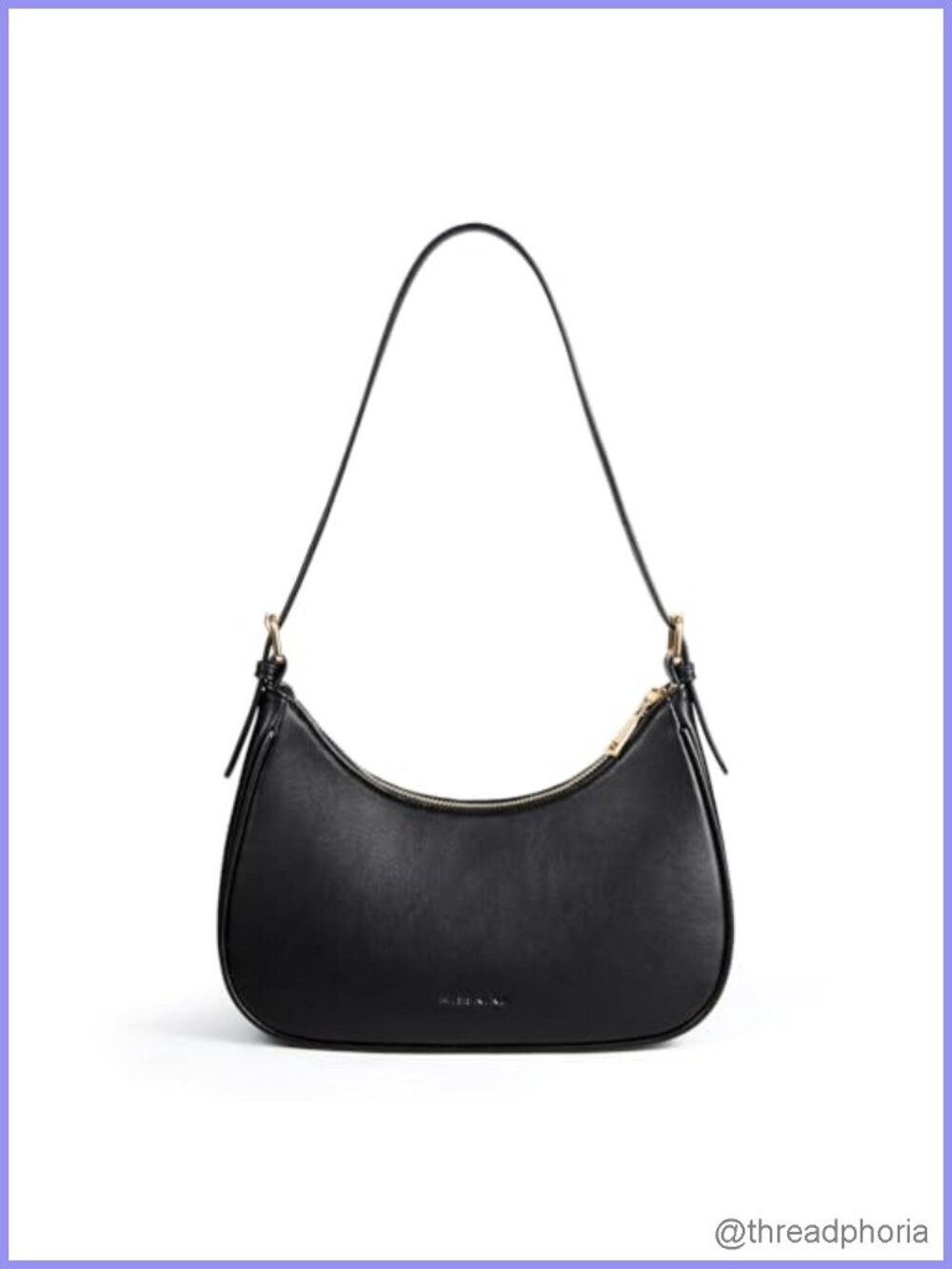 Small Vegan Leather Hobo Shoulder Bag Adjustable Strap Cute Purse